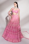 Buy Anshika Tak Label Pink Net Sequins, Beads, Embroidery Sweetheart Neck And Lehenga Set at Aza Fashions Buy_Anshika Tak Label_Pink Net Sequins, Beads, Embroidery Sweetheart Neck And Lehenga Set _at_Aza_Fashions
