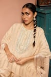 Buy Neha Mehra Beige Georgette Embroidery, Sequins, Fringe Hand Kaftan And Draped Skirt Set Online at Aza Fashions Buy_Neha Mehra_Beige Georgette Embroidery, Sequins, Fringe Hand Kaftan And Draped Skirt Set _Online_at_Aza_Fashions