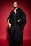 Buy Neha Mehra Black Georgette Embroidery, Sequins, Fringe V-neck Kaftan And Skirt Set Online at Aza Fashions Buy_Neha Mehra_Black Georgette Embroidery, Sequins, Fringe V-neck Kaftan And Skirt Set _Online_at_Aza_Fashions