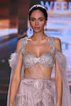 Buy Tisharth by Shivani Pink Polyester Sequins, Feathers Sweetheart Neck Embellished Bralette at Aza Fashions Buy_Tisharth by Shivani_Pink Polyester Sequins, Feathers Sweetheart Neck Embellished Bralette _at_Aza_Fashions