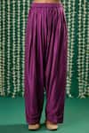 Buy_Cupid Cotton_Magenta Tissue, Silk Embroidery Dhana Striped Pattern Kaftan Kurta And Pant Set _Online_at_Aza_Fashions
