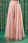 Buy_Cupid Cotton_Pink Silk Embroidery, Beads, Sequins Sweetheart Dhara Zardozi Cape Sharara Set _Online_at_Aza_Fashions