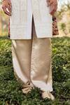 Mukti And Kavith Casa_Ivory Silk Embroidery, Beads, Metallic Thread The Heirloom Sherwani Set _Online_at_Aza_Fashions