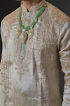 Buy_Mukti And Kavith Casa_Gold Chanderi Embroidery, Sequins Antique Kurta And Palazzo Set _Online_at_Aza_Fashions
