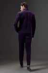 Shop_Mukti And Kavith Casa_Purple Suede, Cotton Embroidery, The Imperial Eclipse Tuxedo And Pant Set _at_Aza_Fashions