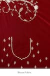Buy_Azeera_Maroon Net Embroidery, Sequins, Zari Floral Saree With Unstitched Blouse Piece _Online