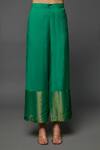 I Am Design Green Silk Embroidery, Sequins, Mirrors V-neck Floret Print Kaftan Pant Set Online at Aza Fashions I Am Design_Green Silk Embroidery, Sequins, Mirrors V-neck Floret Print Kaftan Pant Set _Online_at_Aza_Fashions