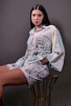 Buy_Rahul Singh_Ivory Cotton Collared Printed Shirt And Shorts Set _Online_at_Aza_Fashions