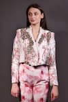 Shop Rahul Singh Ivory Cotton Sequins, Beads V-neck Embellished Schiffli Shacket And Trouser Set Online at Aza Fashions Shop_Rahul Singh_Ivory Cotton Sequins, Beads V-neck Embellished Schiffli Shacket And Trouser Set _Online_at_Aza_Fashions