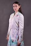 Shop_Rahul Singh_Ivory Silk, Cotton Embroidery Open Neck Printed Jacket And Skirt Set _Online_at_Aza_Fashions