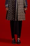 Aseem Kapoor_Black Beads, Embroidery High Neck Areej Blouse And Skirt Set _Online_at_Aza_Fashions