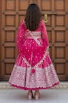 Shop Fayon Kids Pink Tissue, Organza, Net Embroidery, Sequins, Gota Patti, Anarkali With Dupatta at Aza Fashions Shop_Fayon Kids_Pink Tissue, Organza, Net Embroidery, Sequins, Gota Patti, Anarkali With Dupatta _at_Aza_Fashions