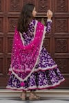 Shop Fayon Kids Purple Brocade, Net Embroidery, Sequins, Tassels Anarkali With Dupatta at Aza Fashions Shop_Fayon Kids_Purple Brocade, Net Embroidery, Sequins, Tassels Anarkali With Dupatta _at_Aza_Fashions