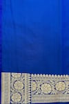 Shop_Naaritva India_Blue Silk Zari, Embroidery Paisley Banarasi Woven Saree With Running Blouse _Online_at_Aza_Fashions