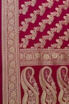 Buy_Naaritva India_Pink Silk Zari Floral Stripe Woven Saree With Running Blouse _Online_at_Aza_Fashions