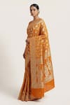 Naaritva India_Yellow Silk Zari, Embroidery Floral Butta Woven Saree With Running Blouse _Online_at_Aza_Fashions