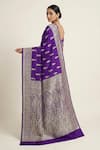 Shop_Naaritva India_Purple Zari Paisley Butta Woven Saree With Running Blouse _at_Aza_Fashions