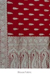 Naaritva India_Red Silk, Brocade Zari Paisley Banarasi Saree With Running Blouse _at_Aza_Fashions