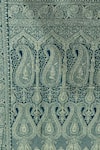 Buy_Naaritva India_Teal Silk Zari Paisley Pattern Saree With Running Blouse 
