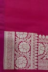 Buy_Naaritva India_Pink Silk Zari, Embroidery Florette Vine Saree With Running Blouse _Online_at_Aza_Fashions