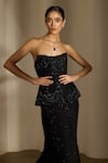 Buy Shloka Khialani Black Georgette, Net Kelly Hand Embellished Peplum Tube Top And Fishtail Skirt Online at Aza Fashions Buy_Shloka Khialani_Black Georgette, Net Kelly Hand Embellished Peplum Tube Top And Fishtail Skirt _Online_at_Aza_Fashions