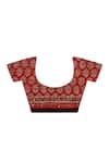 Shop_Geroo Jaipur_Maroon Modal, Silk Sequins, Embroidered Saree With Unstitched Blouse Piece _Online_at_Aza_Fashions
