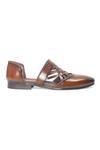 Domani Brown Devaraj Woven Cutwork Brogue Shoes Online at Aza Fashions Domani_Brown Devaraj Woven Cutwork Brogue Shoes _Online_at_Aza_Fashions