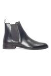 Domani_Black Chelsea Leather Boots _Online_at_Aza_Fashions