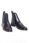Buy_Domani_Black Chelsea Leather Boots _Online_at_Aza_Fashions