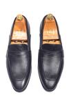 Shop_Domani_Black Valencia Penny Loafers _at_Aza_Fashions