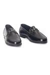 Buy_Domani_Black Buckles Marbella Synthetic Leather Loafers _Online_at_Aza_Fashions
