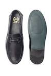 Shop_Domani_Black Buckles Marbella Synthetic Leather Loafers _Online_at_Aza_Fashions