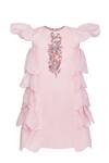 Buy_Pooja Wang_Pink Tissue Beads, Sequins, Embroidery Blushing Blossom Dress _at_Aza_Fashions
