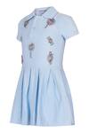 Buy Pooja Wang Sky Blue Cotton Beads, Sequins Candy Pop Polo Dress Online at Aza Fashions Buy_Pooja Wang_Sky Blue Cotton Beads, Sequins Candy Pop Polo Dress _Online_at_Aza_Fashions