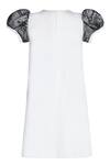 Shop_Pooja Wang_White Satin Bows, Lace Chic Dress _at_Aza_Fashions