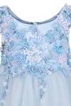 Shop_Pooja Wang_Sky Blue Net Beads, Sequins, Fabric Flowers Elsa Ice Palace Dress _Online_at_Aza_Fashions