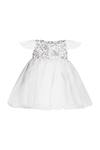Buy_Pooja Wang_White Organza, Tissue Beads, Sequins, Pearls, Rhinestones Embroidered Dress _at_Aza_Fashions