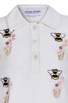 Pooja Wang_Off White Cotton Embroidery Queen Bee Polo Dress _Online_at_Aza_Fashions