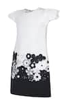 Shop_Pooja Wang_White Cotton Embroidery, Sequins, Beads Sia Lace Floral Work Dress _Online_at_Aza_Fashions