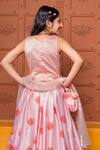 Buy_Kirti Agarwal - Pret N Couture_Pink Chanderi Silk, Modal, Net Foil Printing, Gota Patti, Floral Lehenga Set _Online_at_Aza_Fashions
