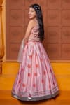 Shop_Kirti Agarwal - Pret N Couture_Pink Chanderi Silk, Modal, Net Foil Printing, Gota Patti, Floral Lehenga Set _Online_at_Aza_Fashions