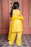 Shop_Kirti Agarwal - Pret N Couture_Yellow Organza Embroidery, Gota Patti, Zari Kurta Set _at_Aza_Fashions