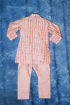 Shop_Kirti Agarwal - Pret N Couture_Peach Chanderi Silk, Cotton Embroidery Tie-dye Kurta And Pant Set _at_Aza_Fashions