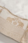 Little Bansi Ivory Cotton Embroidery, Piping Elephant Lehenga Set Online Little Bansi_Ivory Cotton Embroidery, Piping Elephant Lehenga Set _Online