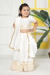 Buy Little Bansi Ivory Cotton Embroidery, Piping Elephant Lehenga Set at Aza Fashions Buy_Little Bansi_Ivory Cotton Embroidery, Piping Elephant Lehenga Set _at_Aza_Fashions