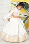 Buy Little Bansi Ivory Cotton Embroidery, Piping Elephant Lehenga Set Online Buy_Little Bansi_Ivory Cotton Embroidery, Piping Elephant Lehenga Set _Online