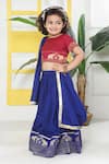 Little Bansi Red Cotton Embroidery Elephant Motif Lehenga Set at Aza Fashions Little Bansi_Red Cotton Embroidery Elephant Motif Lehenga Set _at_Aza_Fashions