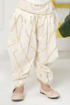 Buy_Little Bansi_Yellow Cotton, Net Embroidery, Mirrors, Zari, Foil Printing Floal Kurta Set 