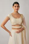 Buy Renee label Ivory Net Embroidery, Sequins, Fringe Round Neck, Aadhya Thread Lehenga Set Online at Aza Fashions Buy_Renee label_Ivory Net Embroidery, Sequins, Fringe Round Neck, Aadhya Thread Lehenga Set _Online_at_Aza_Fashions