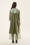 Shop_RICHA AHLUWALIA_Green Chanderi , Cotton, Beads, Petal Mint Kurta And Trousers Set _at_Aza_Fashions